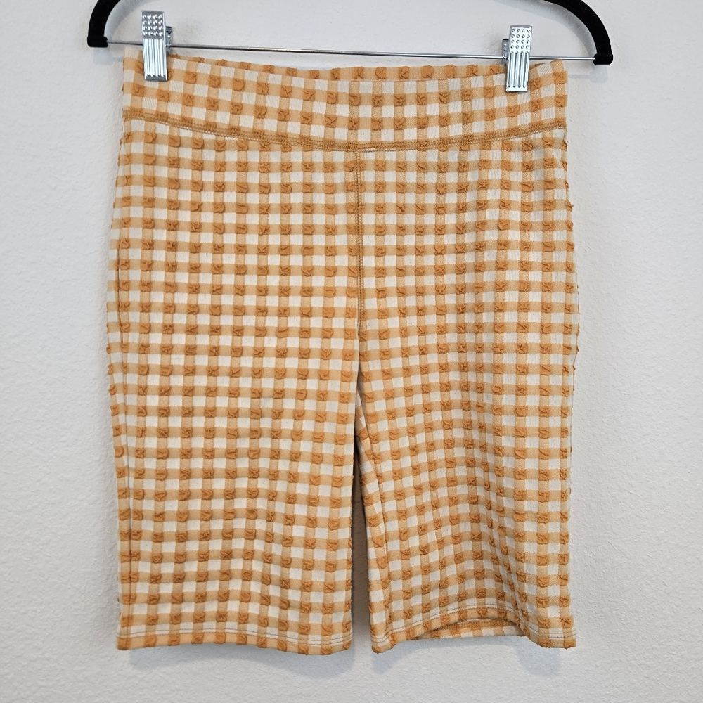 Madewell Gingham Jacquard Biker Shorts